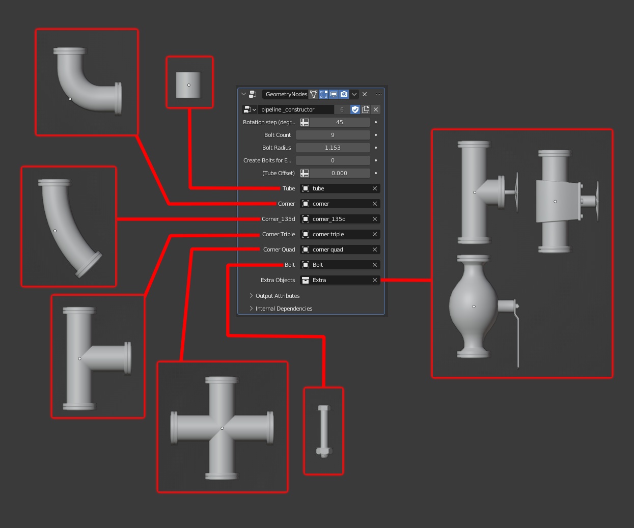 Modifier parameters