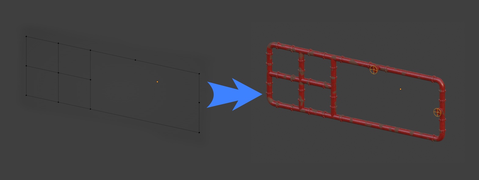 Converting source mesh to the pipeline